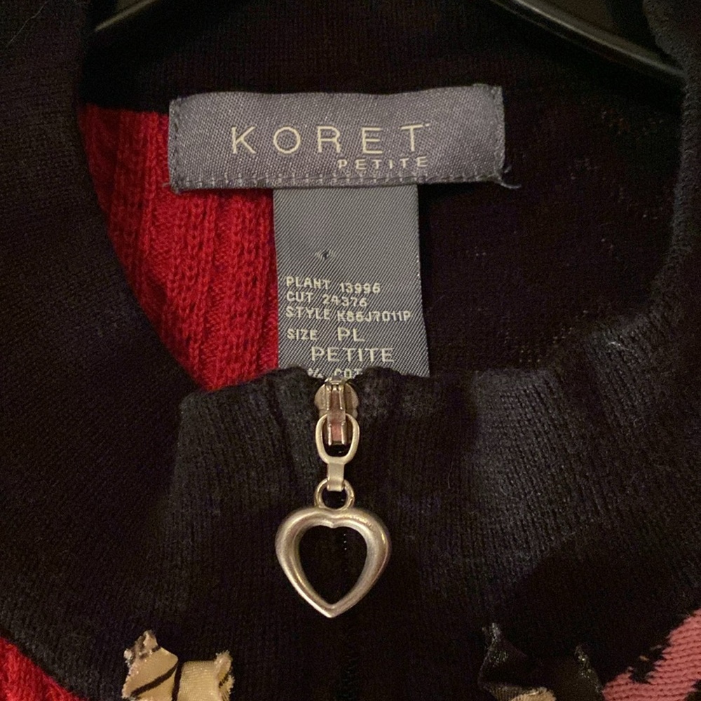 Koret Patchwork Quarter Zip Sweater - image 2